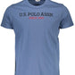Blue Cotton Men T-Shirt