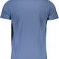 Blue Cotton Men T-Shirt