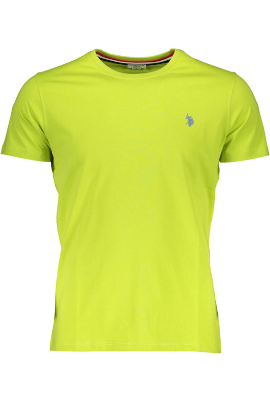 Green Cotton Men T-Shirt