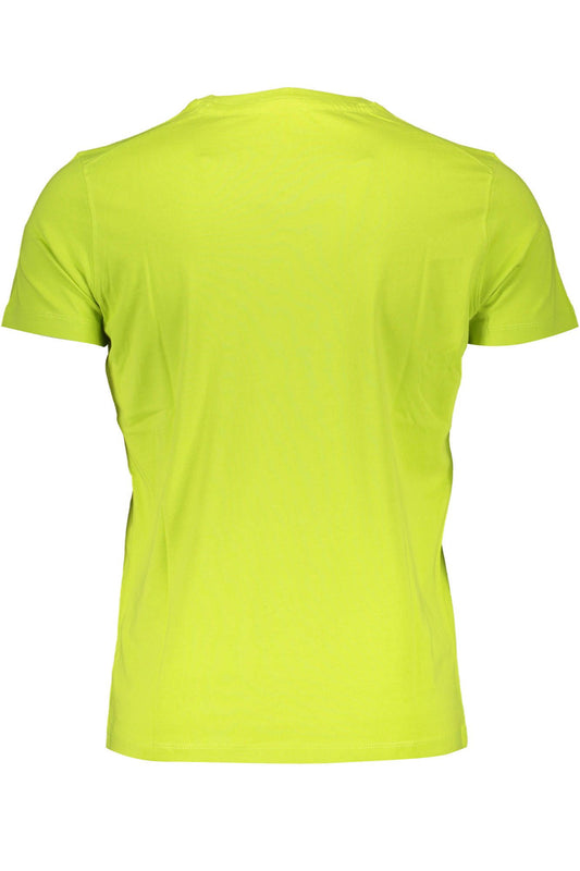 Green Cotton Men T-Shirt