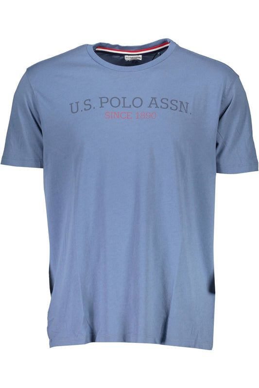 Blue Cotton Men T-Shirt