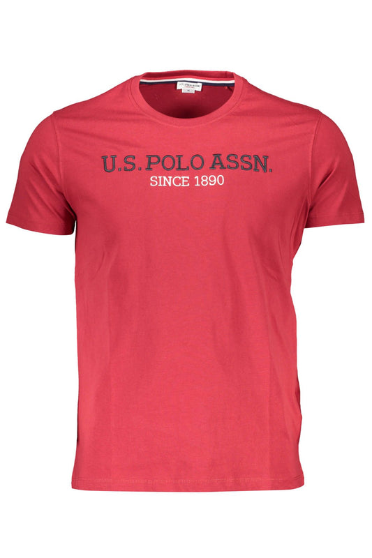 Red Cotton Men T-Shirt