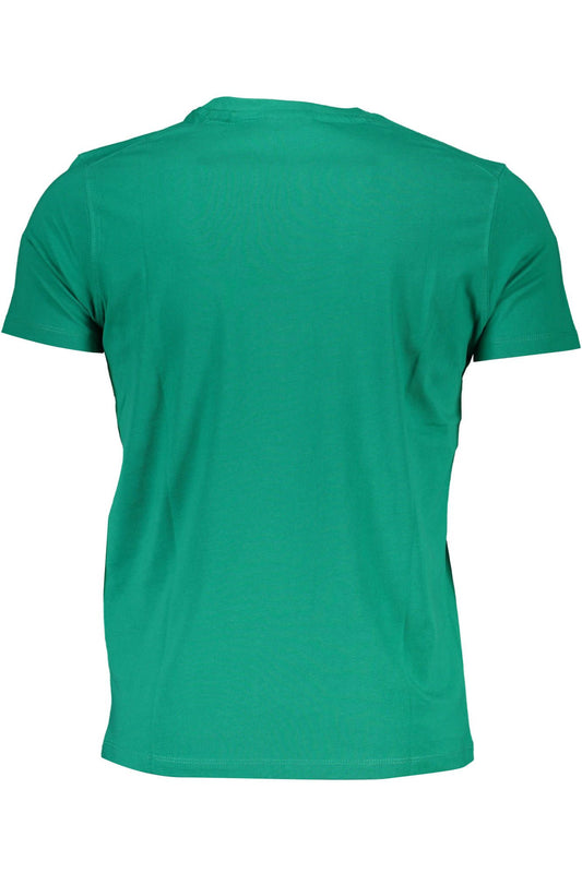 Green Cotton Men T-Shirt