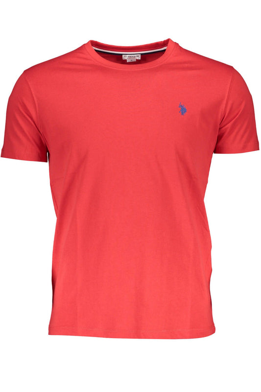 Red Cotton Men T-Shirt