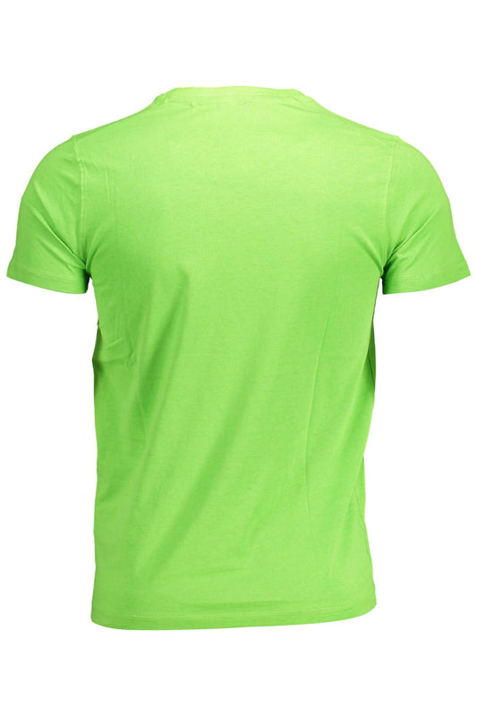 Green Cotton Men T-Shirt