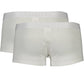 White Elastane Men Boxer