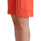 Chic High-Waisted Cargo Shorts in Vibrant Orange