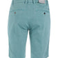 Chic Green Cotton Bermuda Shorts - Stretch Fit