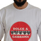 Chic White Cotton Heart Amor T-shirt