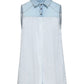Light Blue Silk Women Shirt