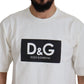Chic White Logo Print Tee