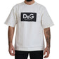 Chic White Logo Print Tee