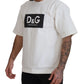 Chic White Logo Print Tee
