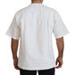 Chic White Logo Print Tee