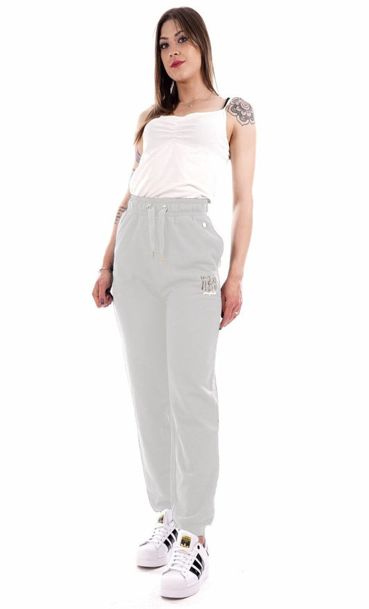 Gray Cotton Women Sweatpant