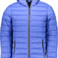Blue Polyester Men Jacket