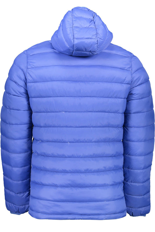 Blue Polyester Men Jacket