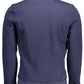Blue Cotton Men Sweater