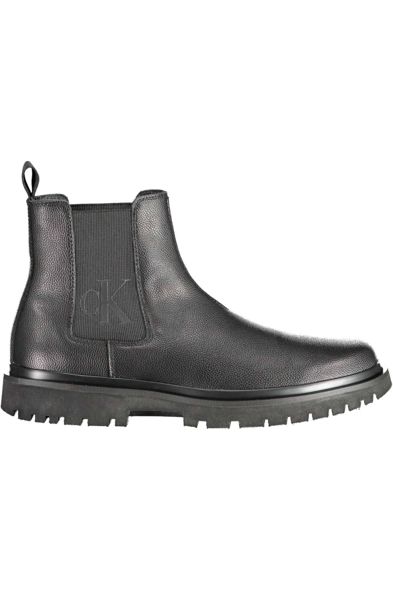 Black Polyester Men Boot