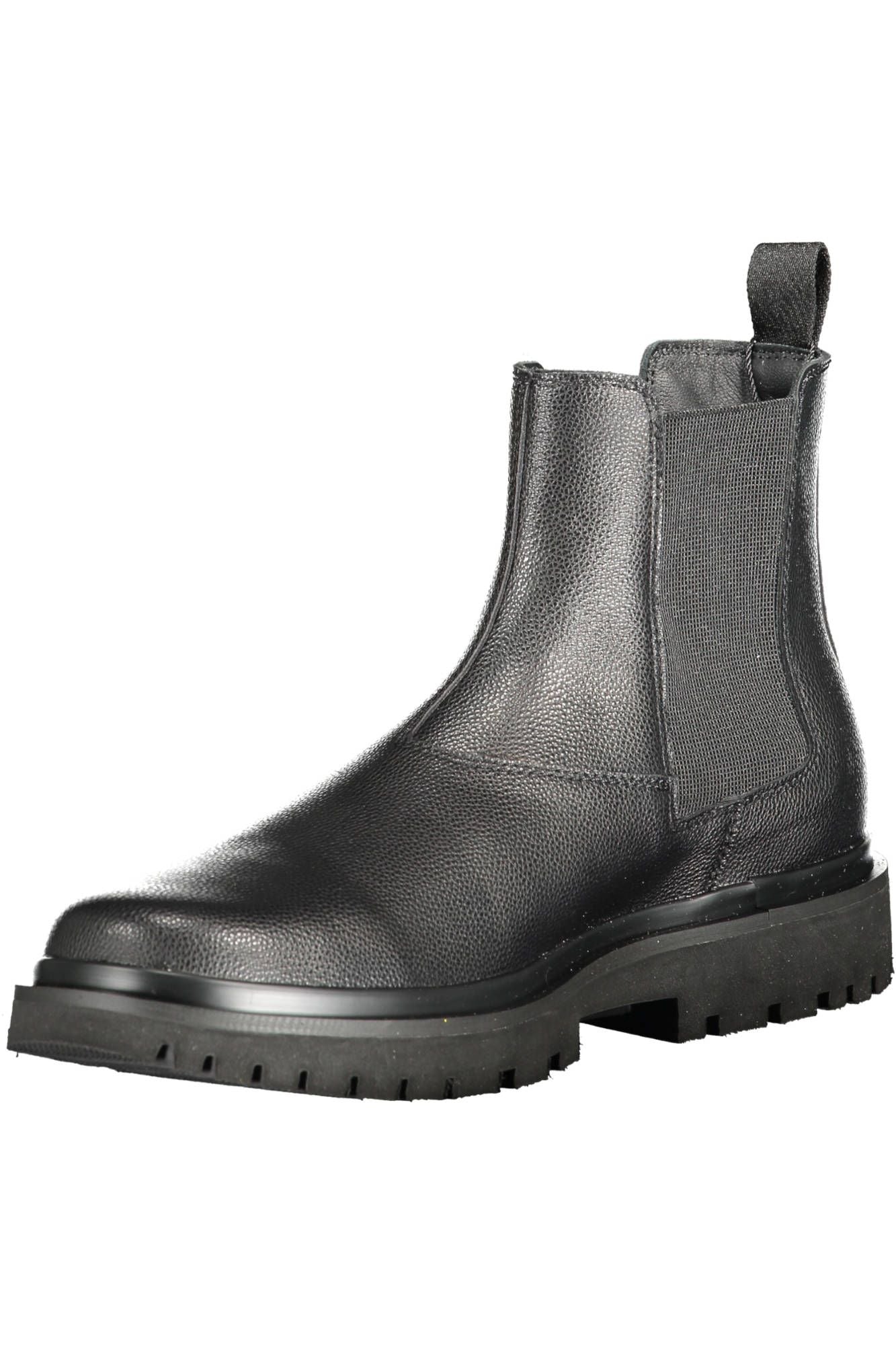 Black Polyester Men Boot