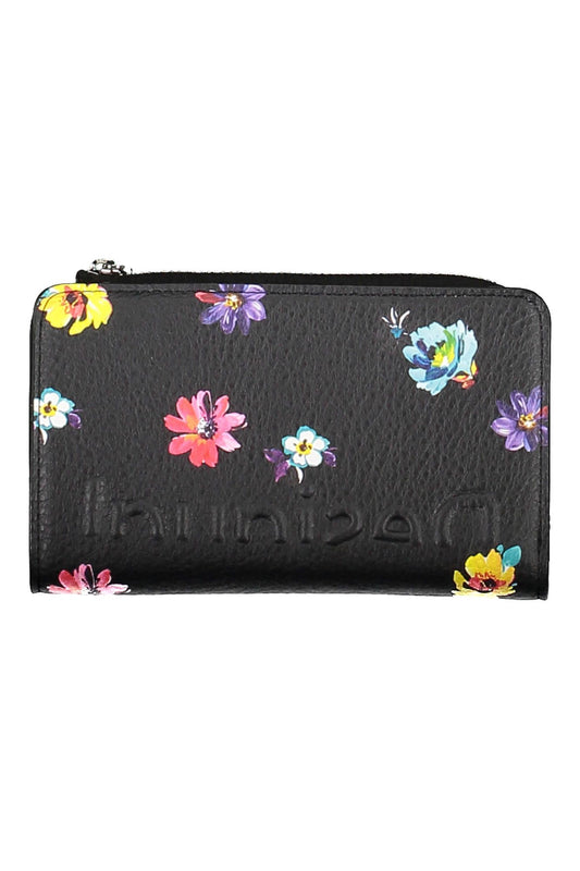 Black Polyurethane Women Wallet