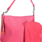 Pink Polyurethane Women Handbag