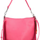 Pink Polyurethane Women Handbag
