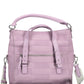 Purple Polyester Women Handbag