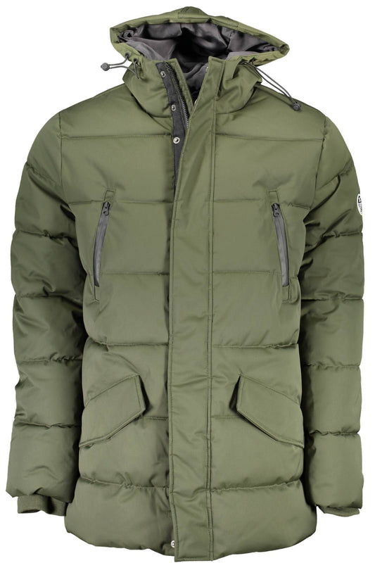 Green Polyester Men Jacket