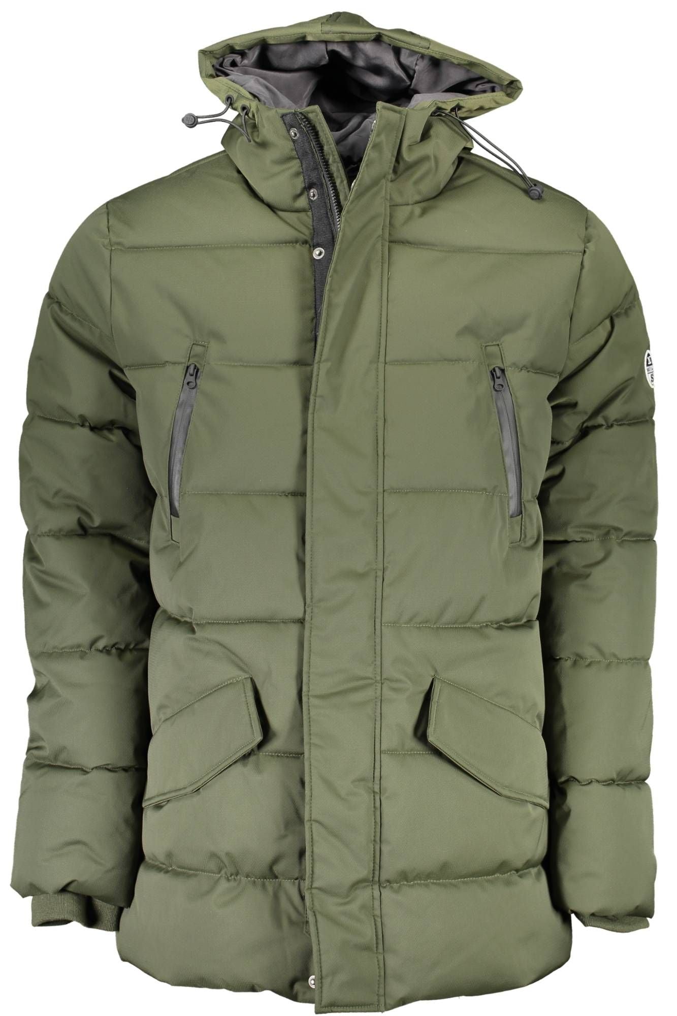 Green Polyester Men Jacket