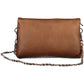 Brown Polyurethane Women Handbag