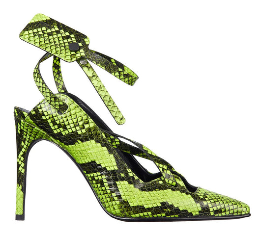 Yellow Calfskin Women Pump