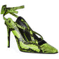 Yellow Calfskin Women Pump