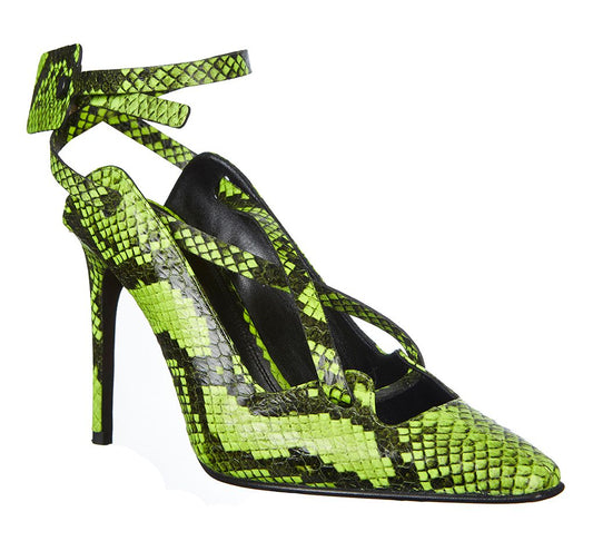 Yellow Calfskin Women Pump