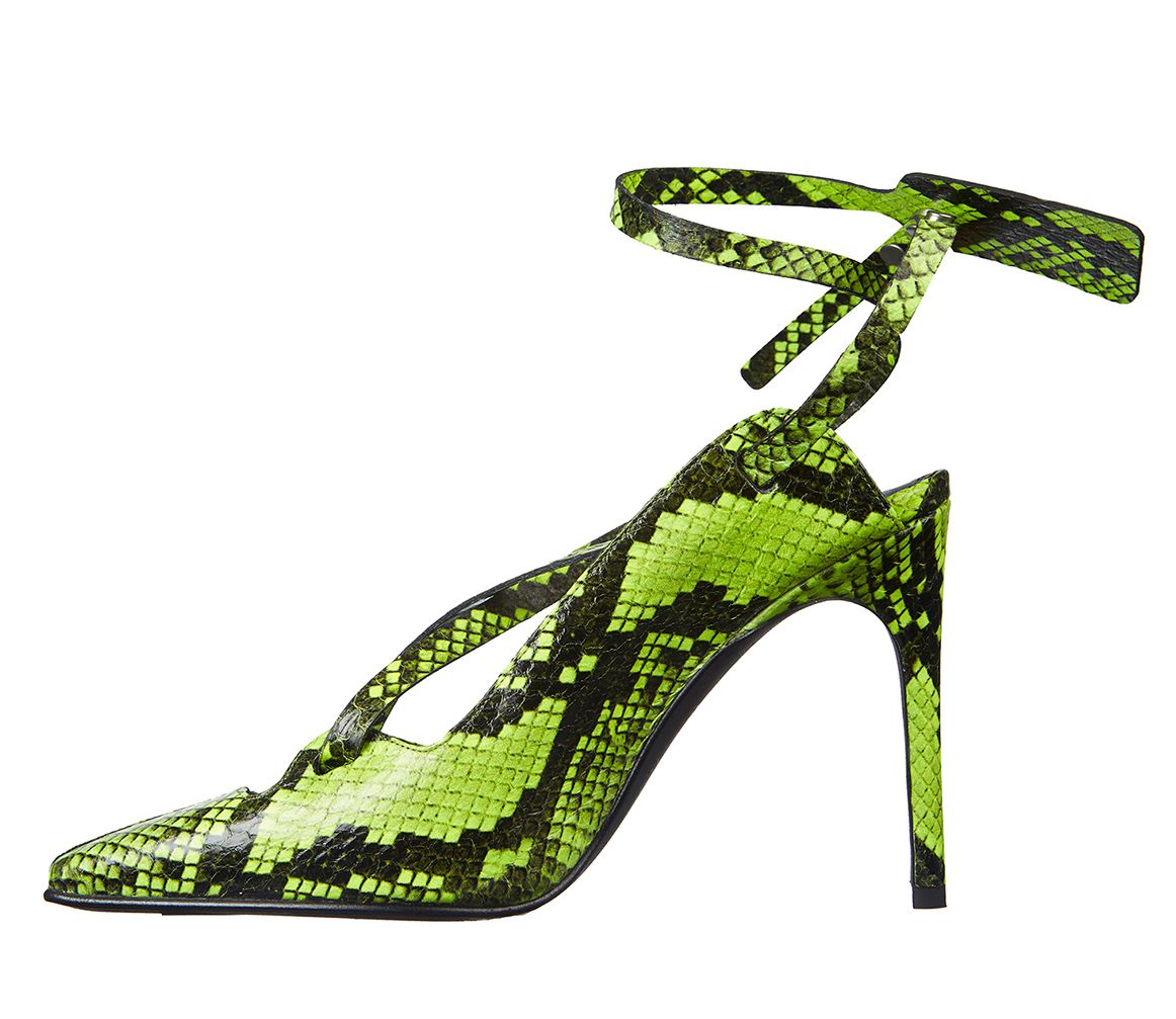 Yellow Calfskin Women Pump