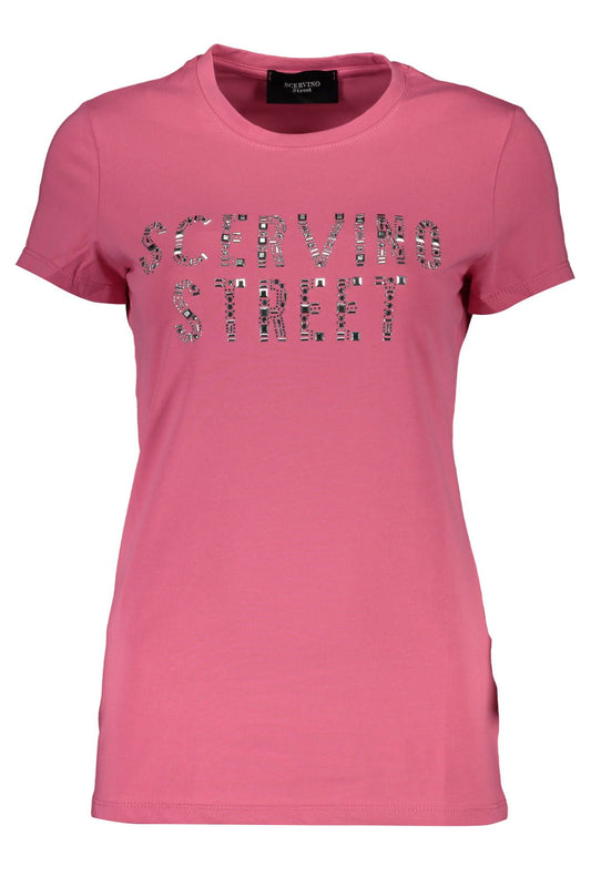 Pink Cotton Women T-Shirt