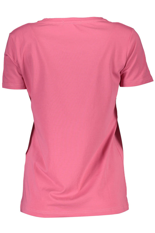 Pink Cotton Women T-Shirt