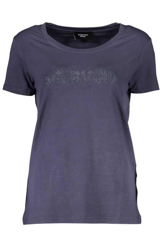 Blue Elastane Women Top