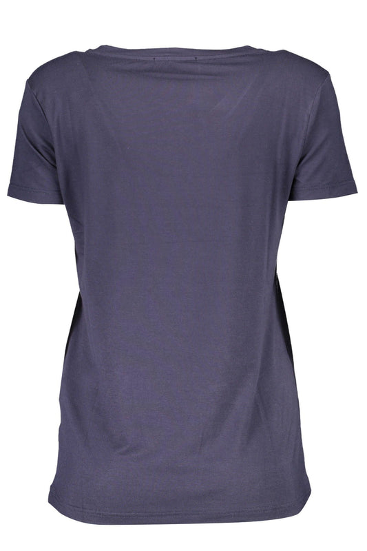 Blue Elastane Women Top