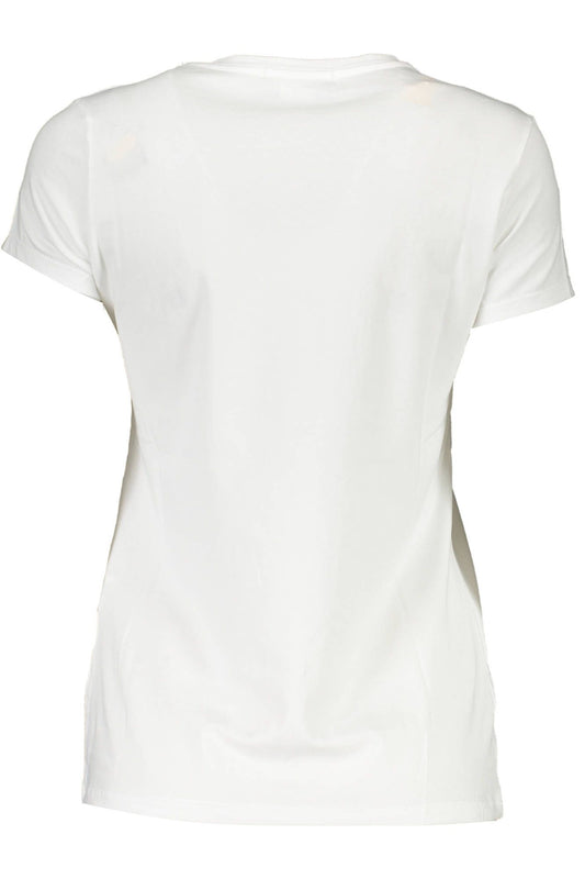 White Cotton Women T-Shirt