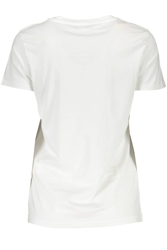 White Cotton Women T-Shirt