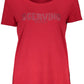 Red Elastane Women Top