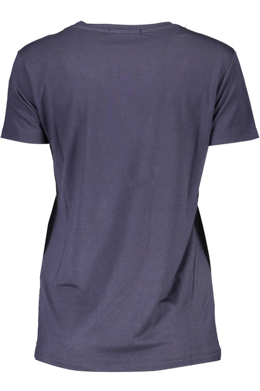 Blue Elastane Women Top