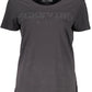 Black Cotton Women T-Shirt