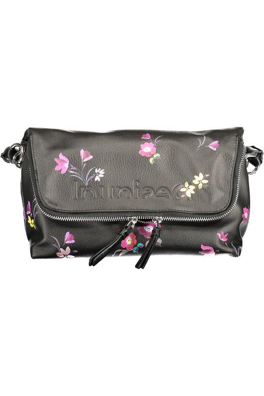 Black Polyurethane Women Handbag