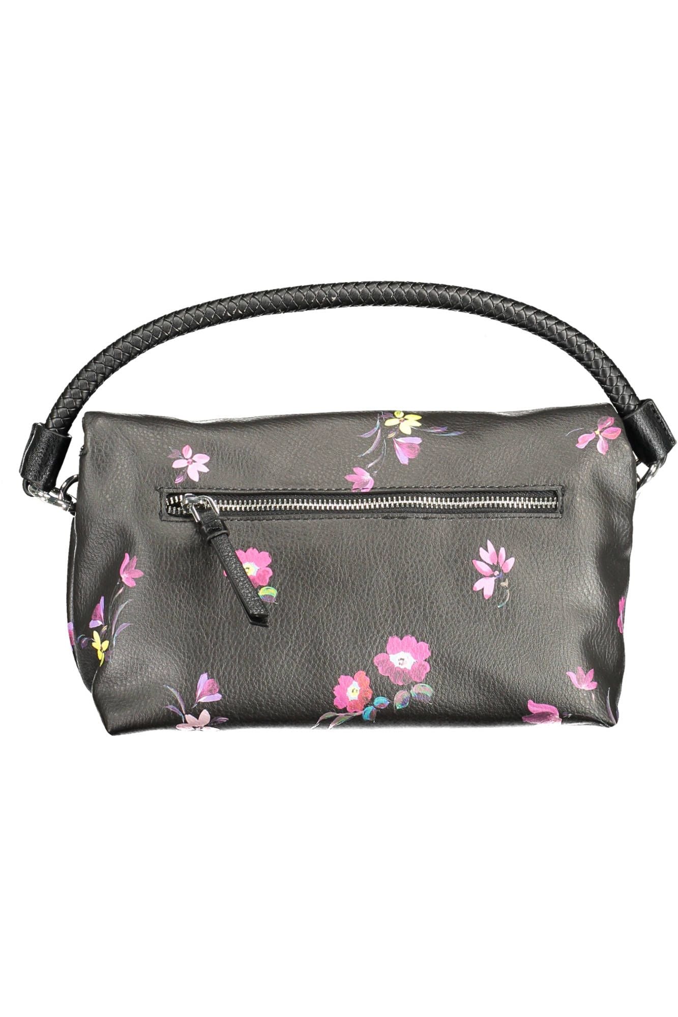 Black Polyurethane Women Handbag