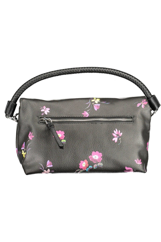 Black Polyurethane Women Handbag