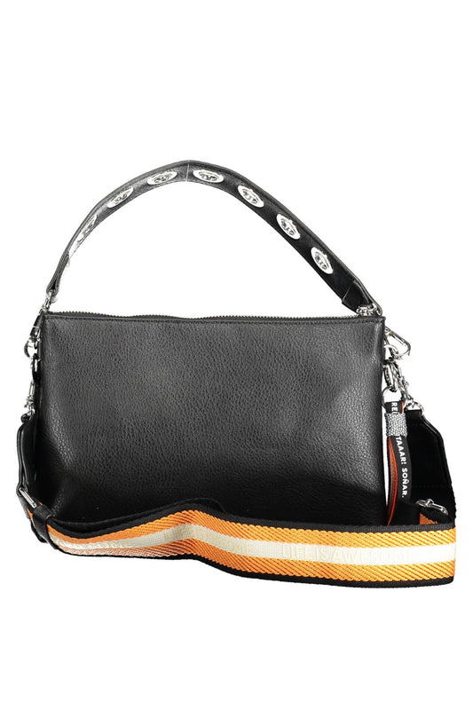 Black Polyurethane Women Handbag