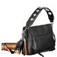 Black Polyurethane Women Handbag