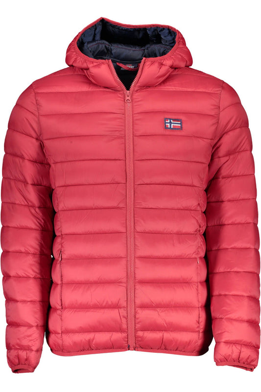 Red Polyamide Men Jacket